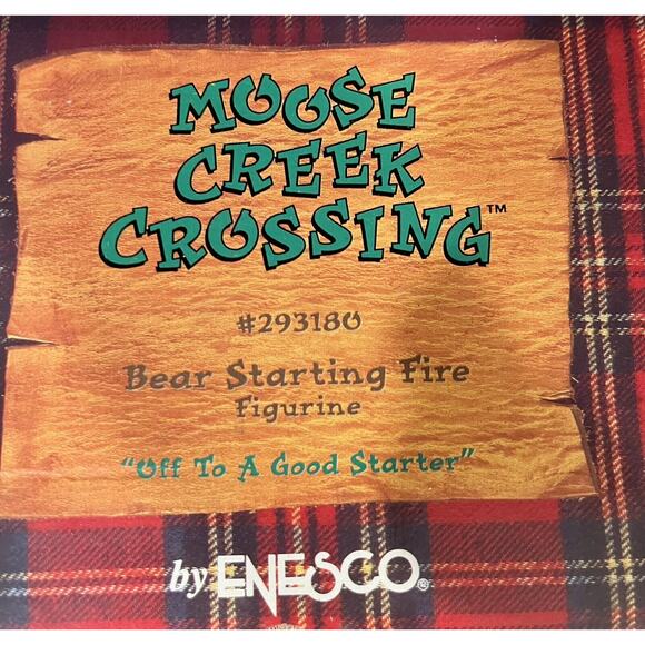 Enesco Moose Creek Crossing “Off to a Good Starter” 1997 Bear Fig #293180 - Picture 6 of 6